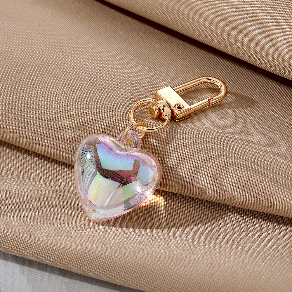 Wholesale Translucent Love Acrylic Laser Keychain